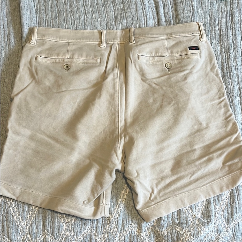 Faherty Tan Flat Front Shorts Lightweight Cotton - image 3